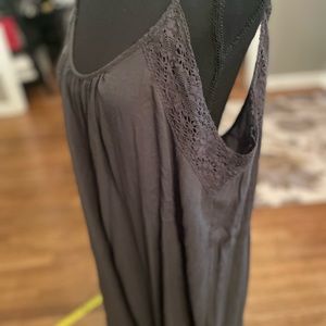 Aerie maxi dress NWT. grey with lace like accents